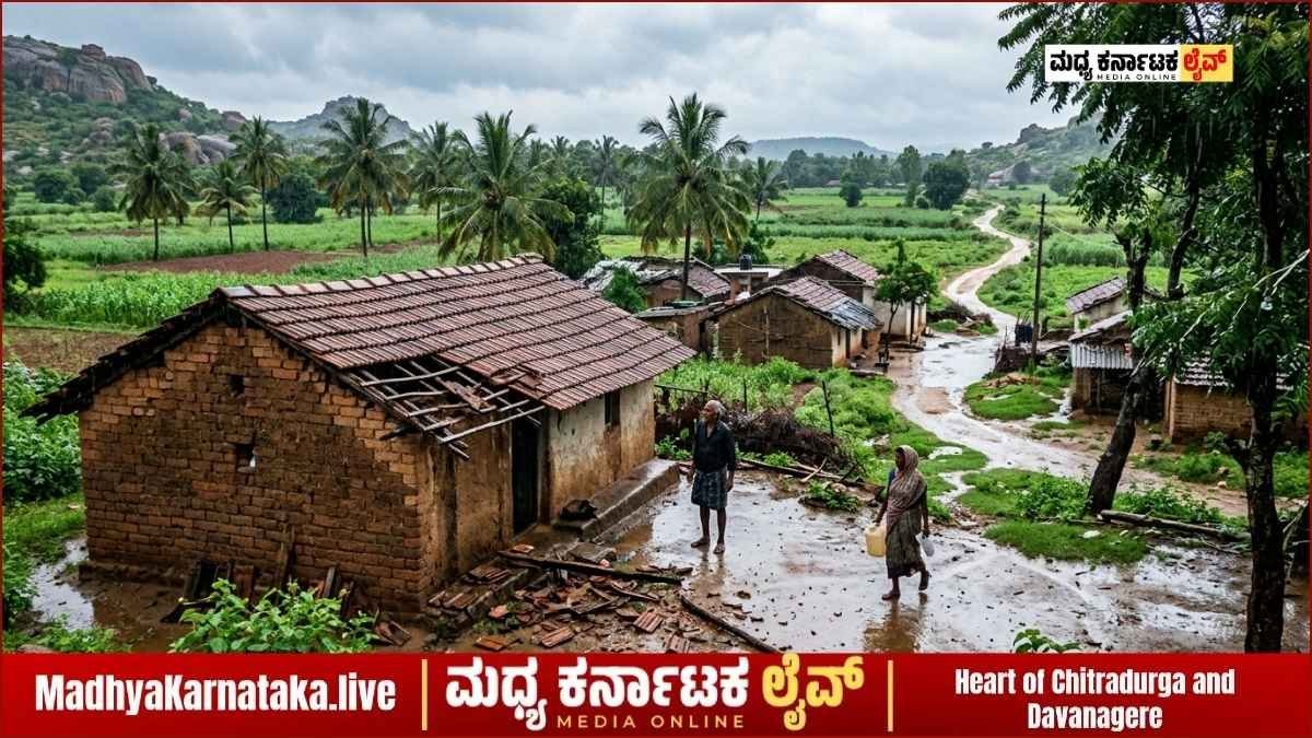 ಕೋಟೆ ನಾಡಿನಲ್ಲಿ ವರುಣನ ಆರ್ಭಟ: ಚಿತ್ರದುರ್ಗ ಜಿಲ್ಲೆಯಾದ್ಯಂತ ಸರಾಸರಿ 6.1 ಮಿ.ಮೀ ಮಳೆ ದಾಖಲು